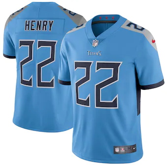 mens nike derrick henry light blue tennessee titans new vap